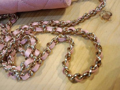 Chanel Classic Wallet on Chain Pink Iridescent Caviar Series 27