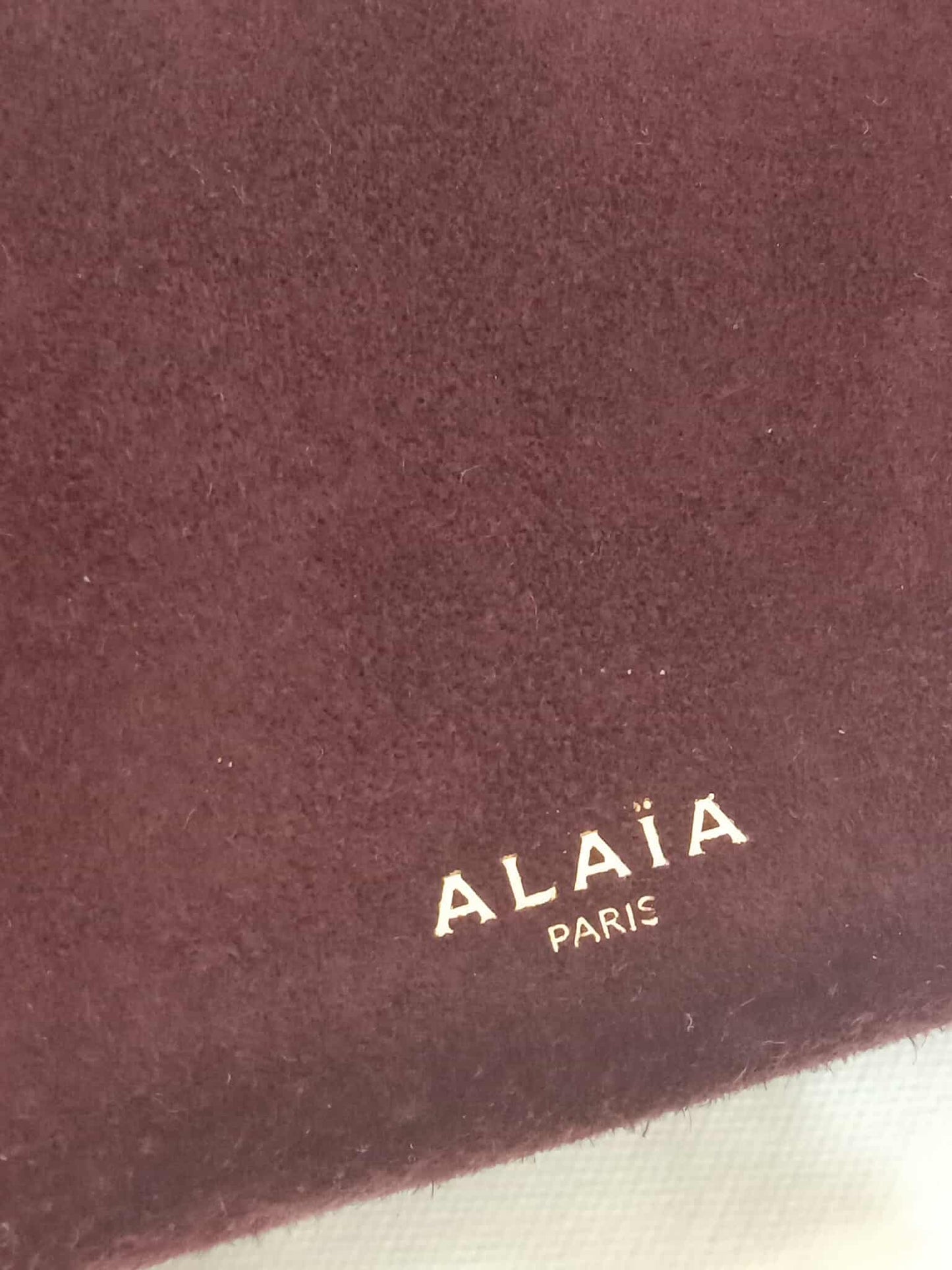 Alaia Le Teckel Suede Bag Burgundy