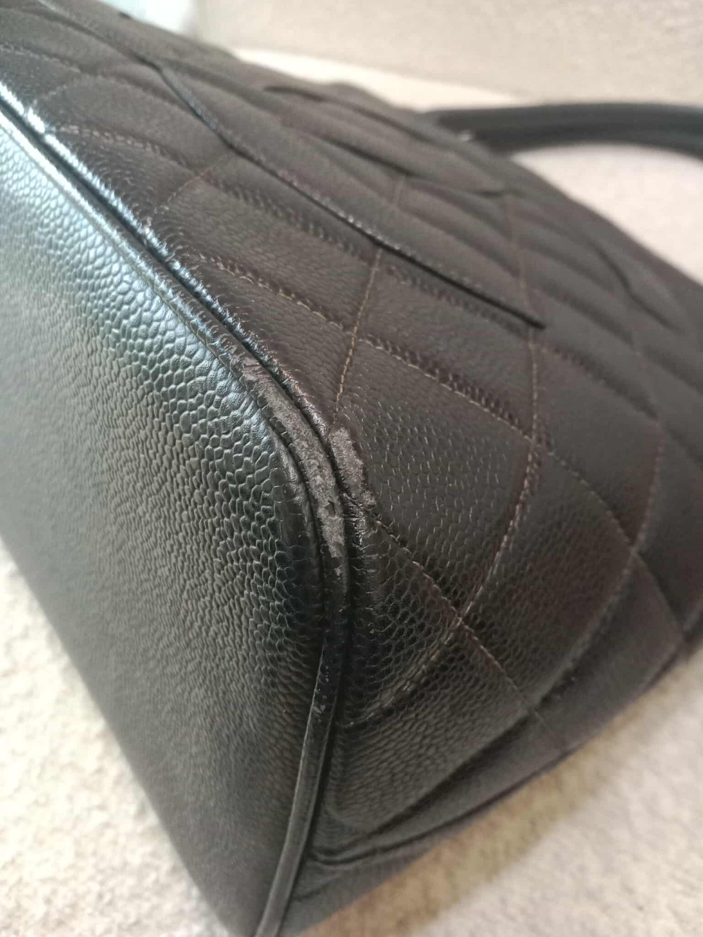 Chanel Medallion Black Caviar Series 7