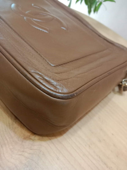 Chanel Vintage Camera Bag Lambskin Brown Series 0