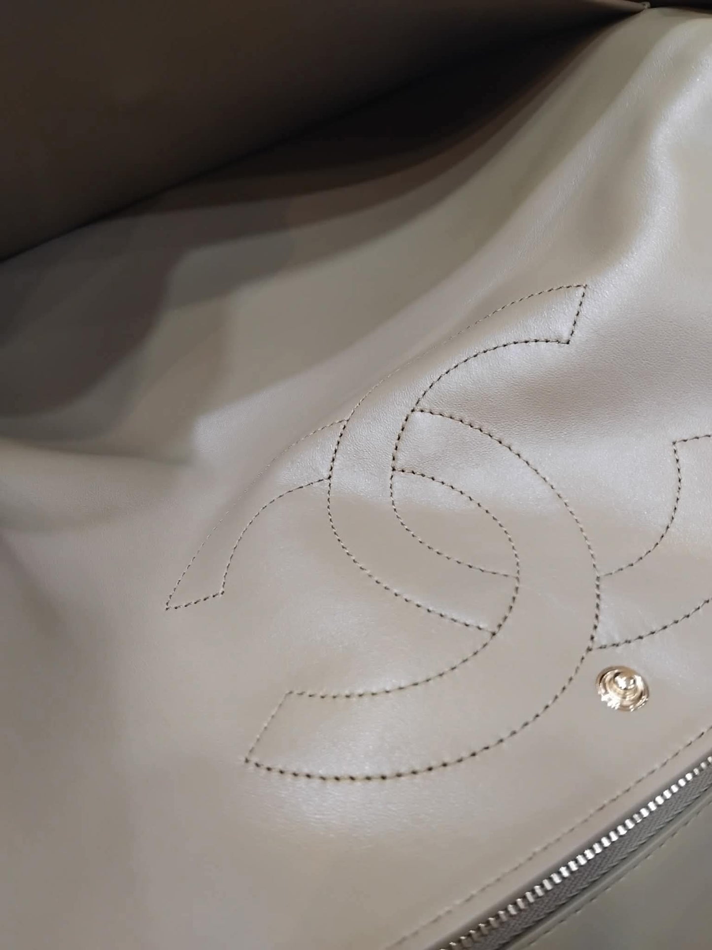 Chanel XXL Flap in Dark Beige Suede Microchipped