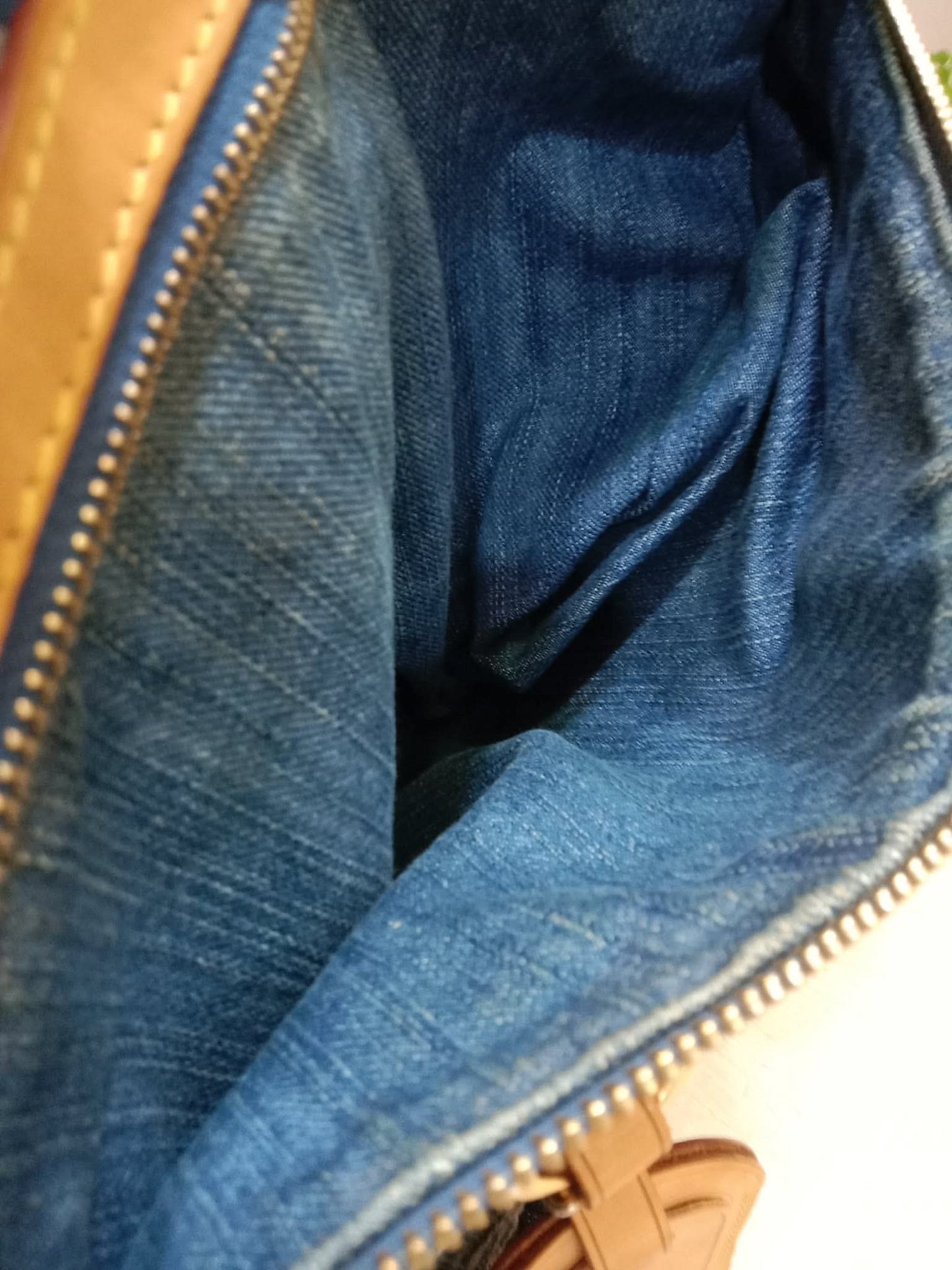 Louis Vuitton Monogram Denim Sac Plat Blue