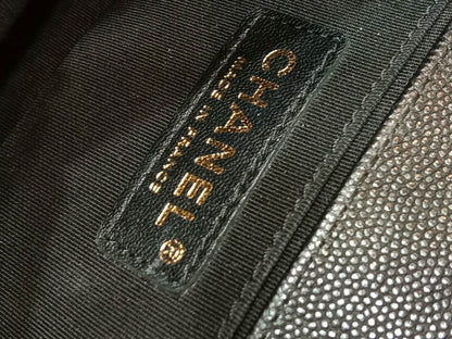Chanel Le Boy Flap Caviar Small Black Series 23