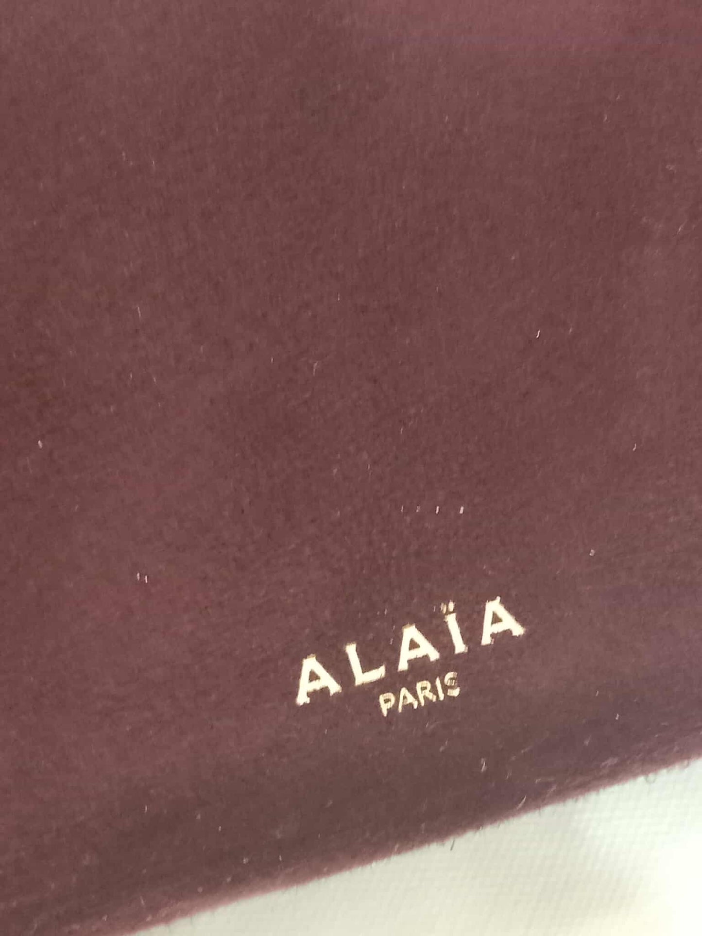 Alaia Le Teckel Suede Bag Burgundy