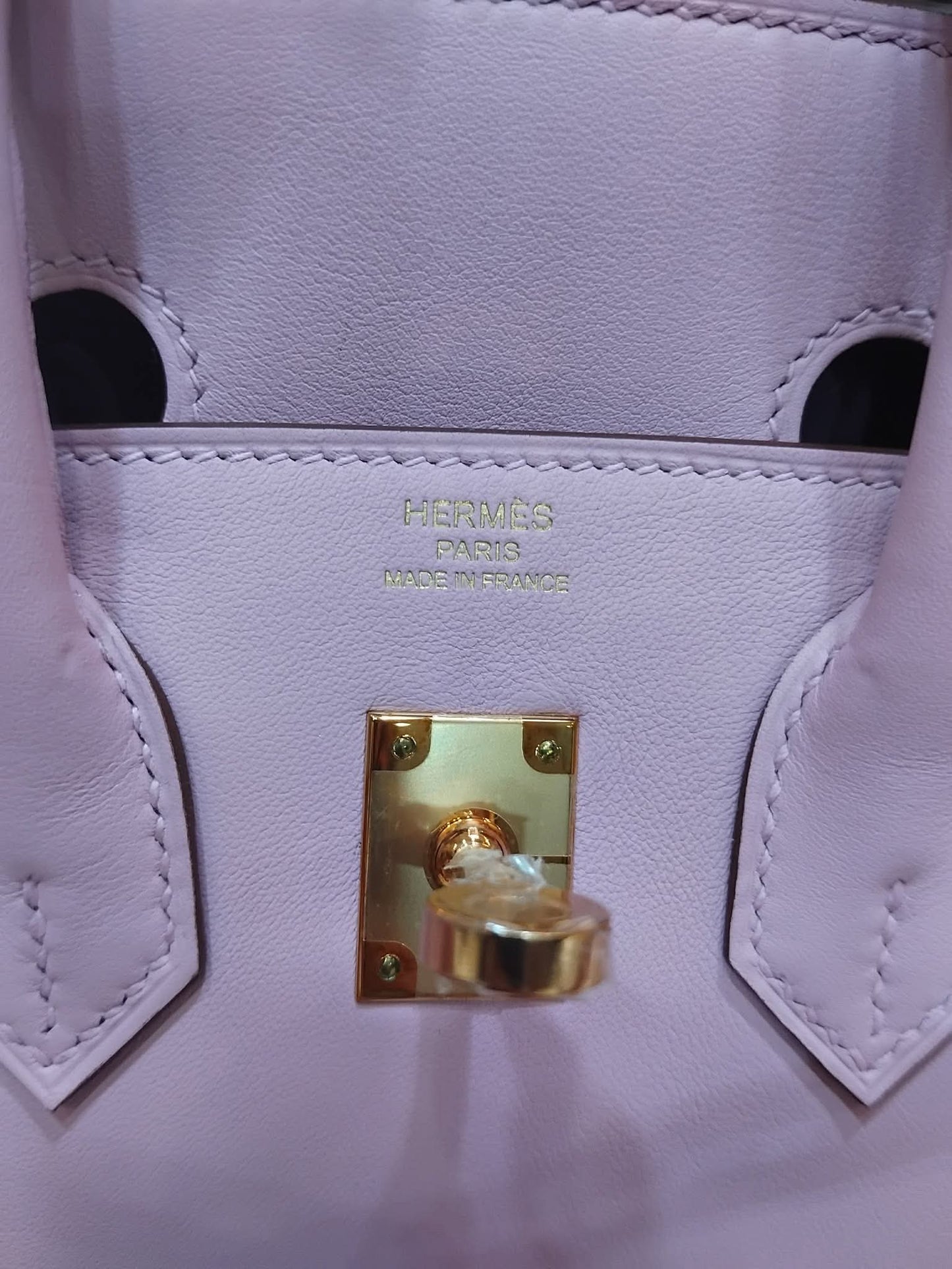 Hermes Birkin 25 Mauve Sylvestre Swift Rose Gold Hardware Stamp W 2024