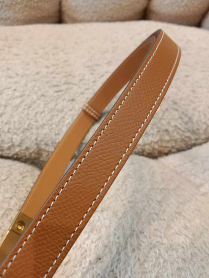 Hermes Rival Belt Gold on Gold Stamp C 2018