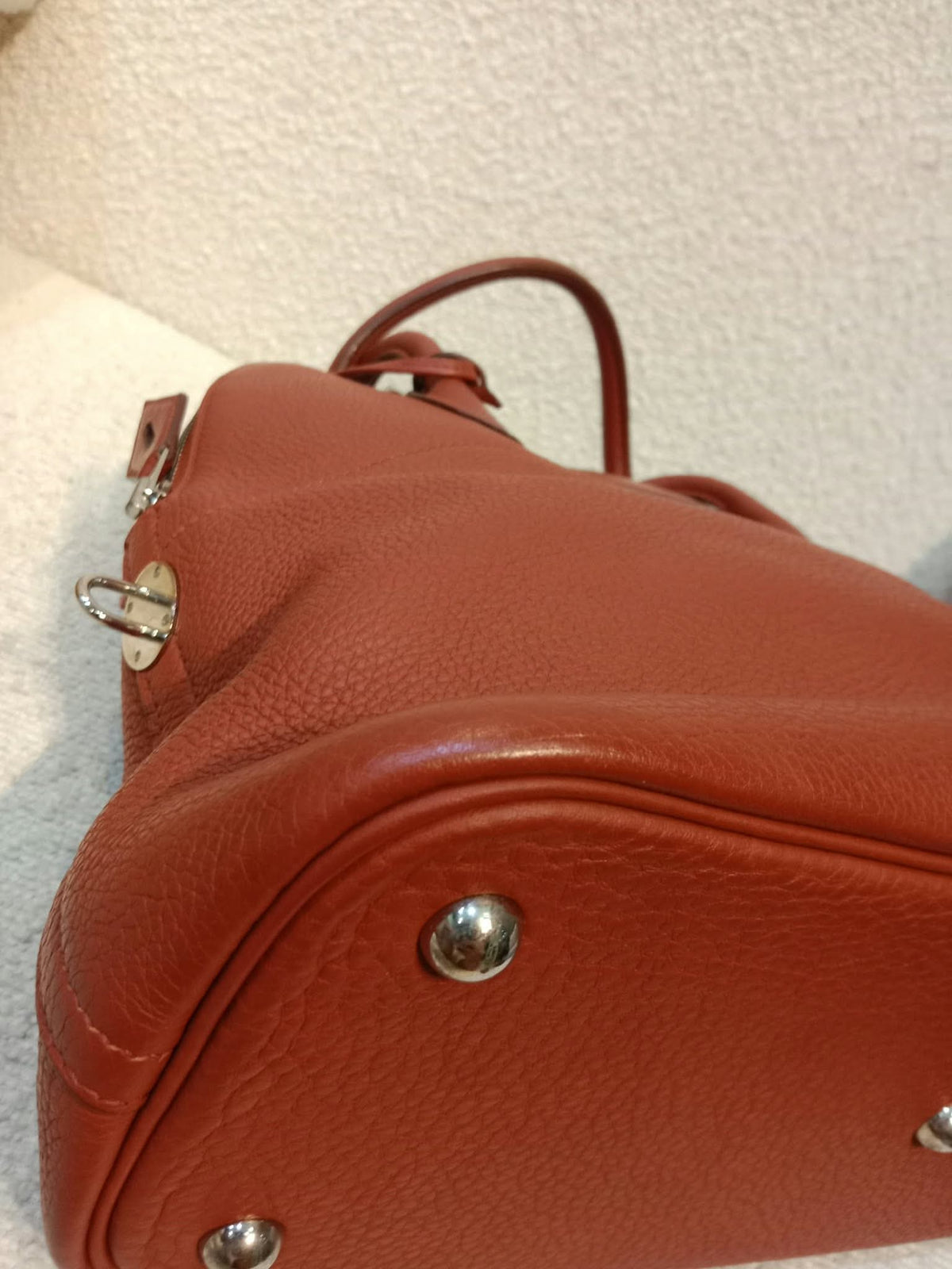 Hermes Bolide 31 Orange Clemence Stamp H Square 2004