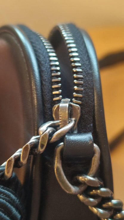 YSL Heart Black Slingbag