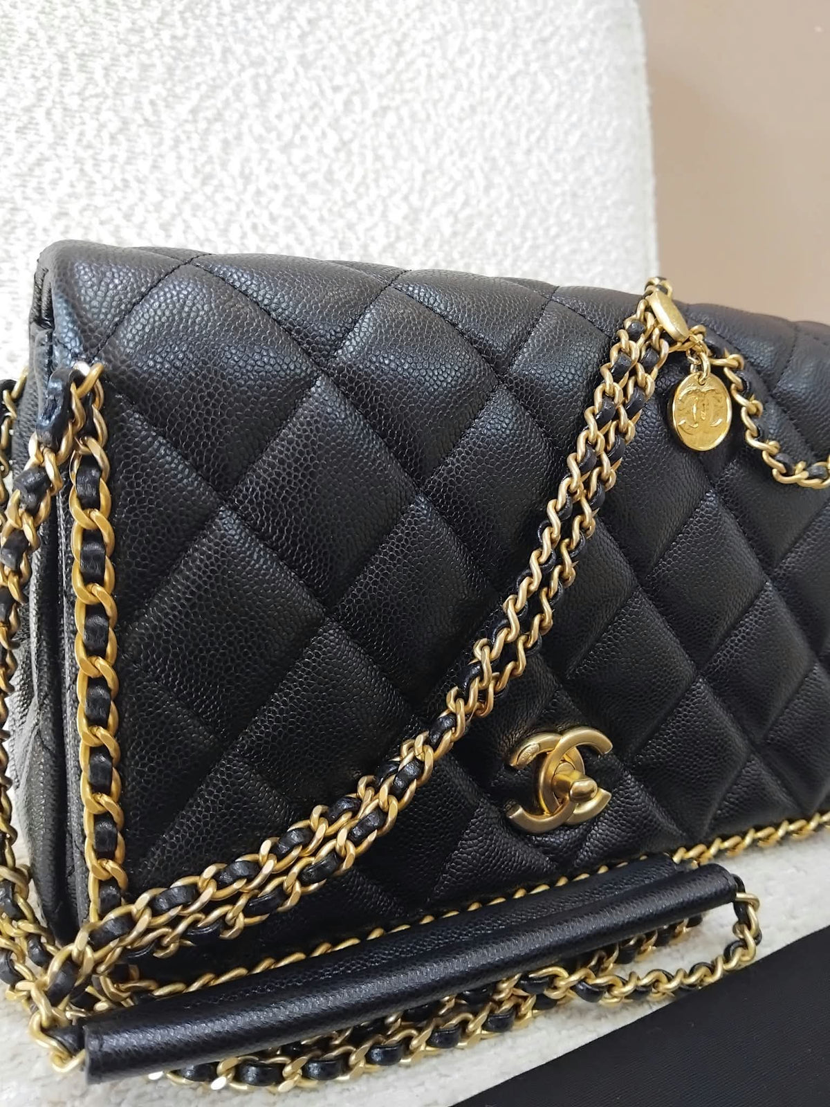 Chanel Black Caviar Neverending Cavair Black Microchipped