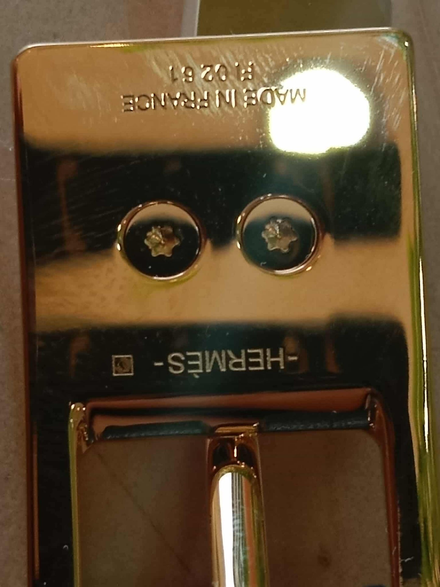 Hermes Lucky 15 Reversible Belt Swift/Epsom Gold/Noir Stamp Z 2021