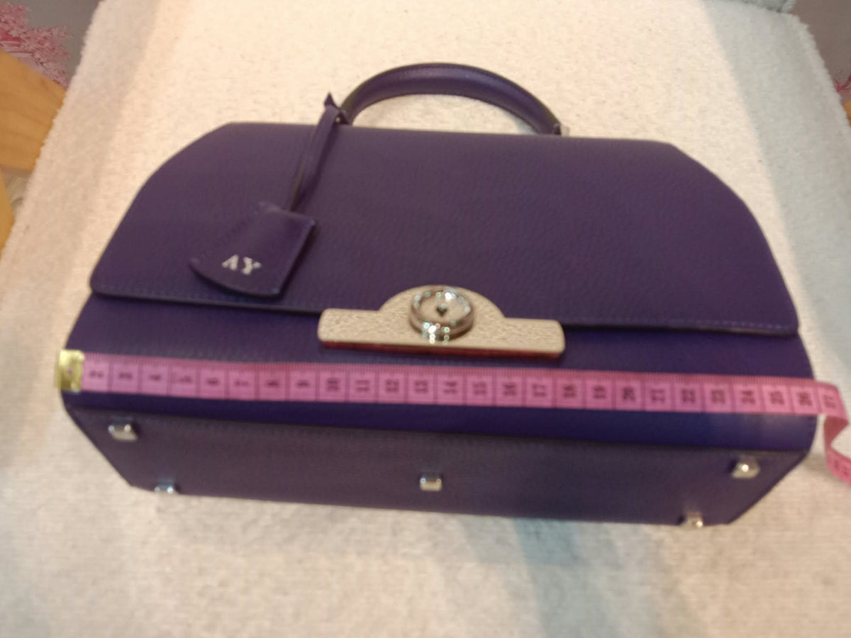 Moynat Rejane Purple Leather Bag