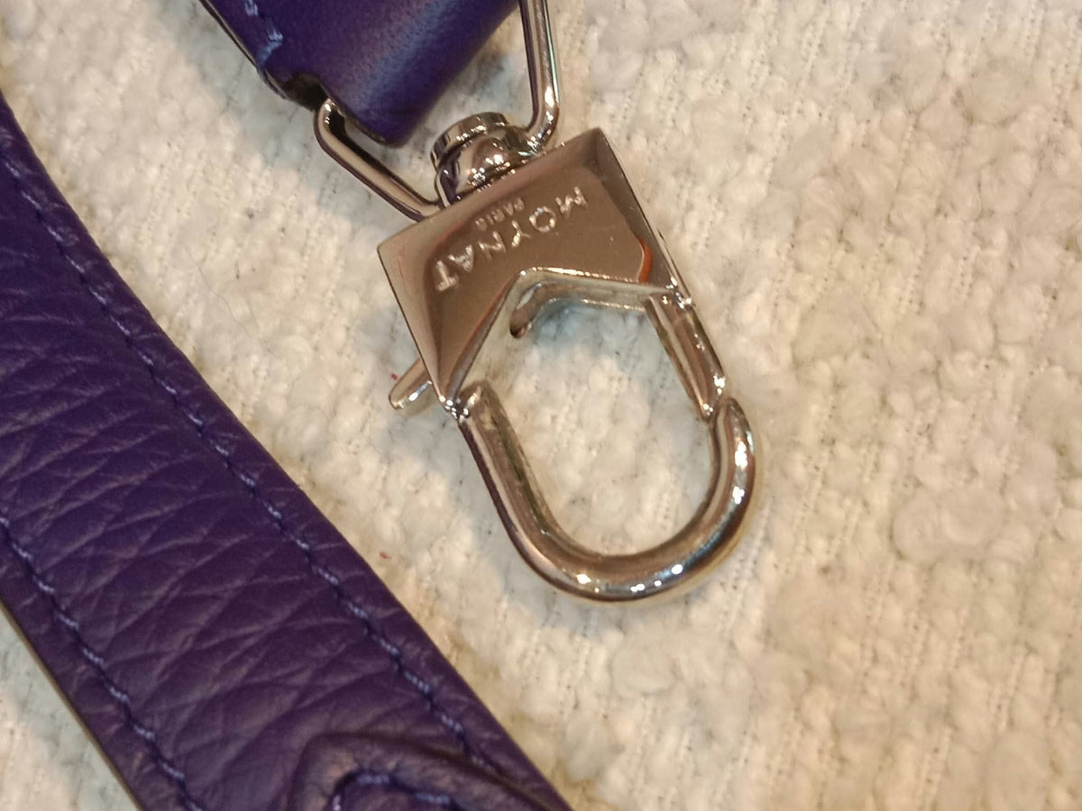Moynat Rejane Purple Leather Bag