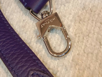 Moynat Rejane Purple Leather Bag