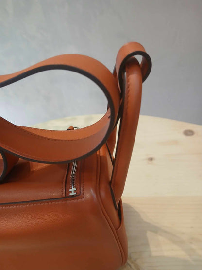 Hermes Mini Lindy Bi-Color Orange Stamp Z 2021