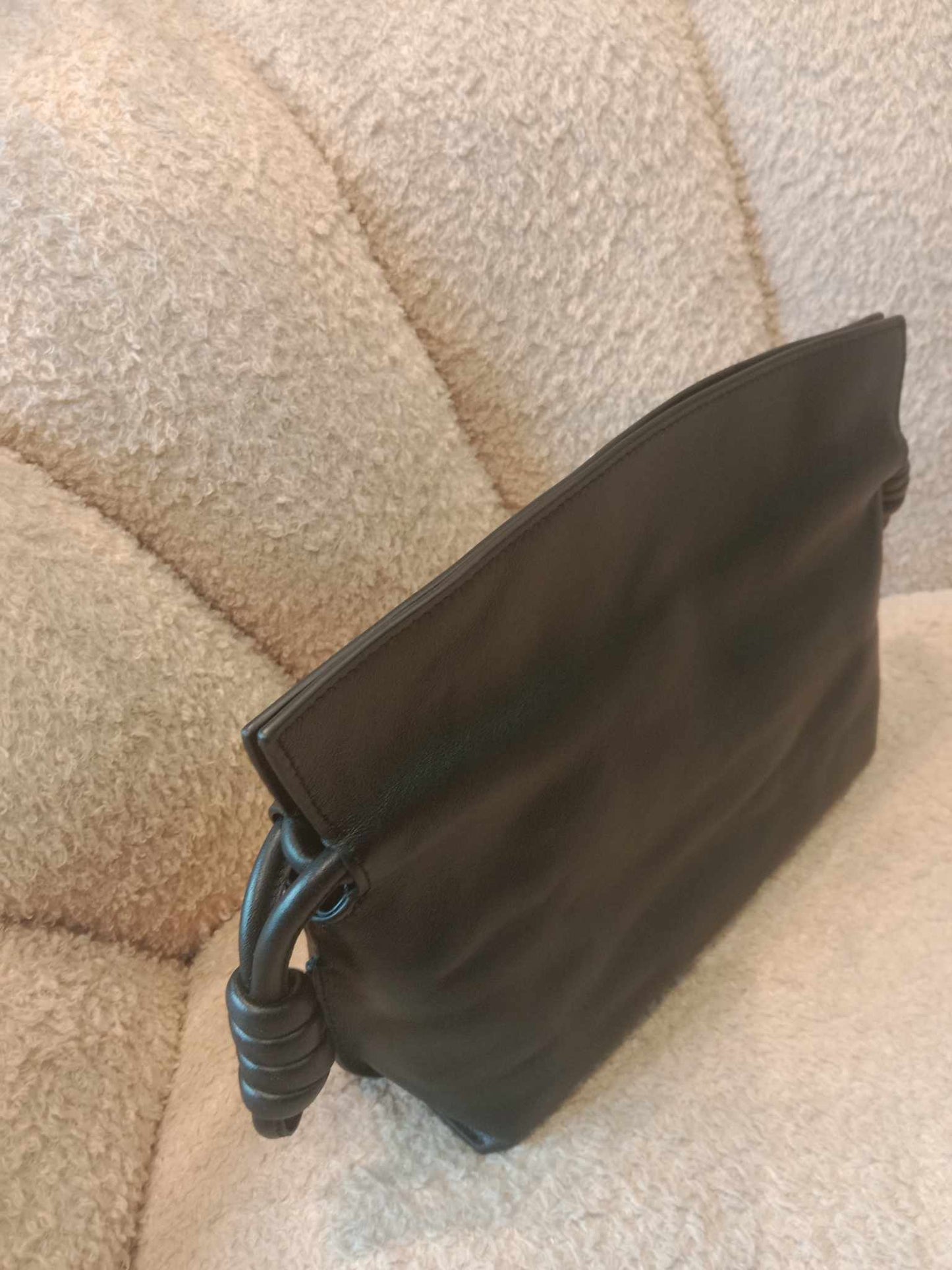 Loewe Flamenco Knot Clutch Calfskin Black
