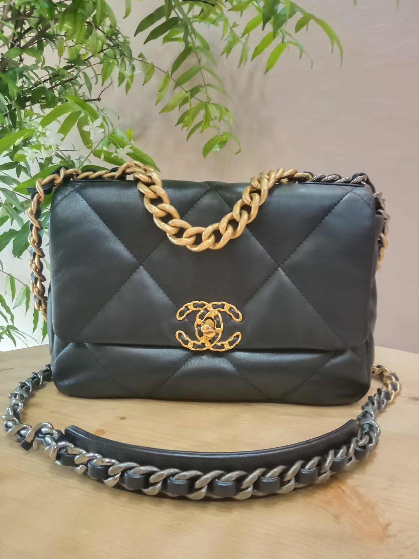 Chanel 19 Beige Midnight Blue Small Series 30