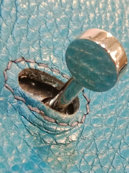 Hermes Lindy 30 Clemence Bleu Izmir Stamp R 2014