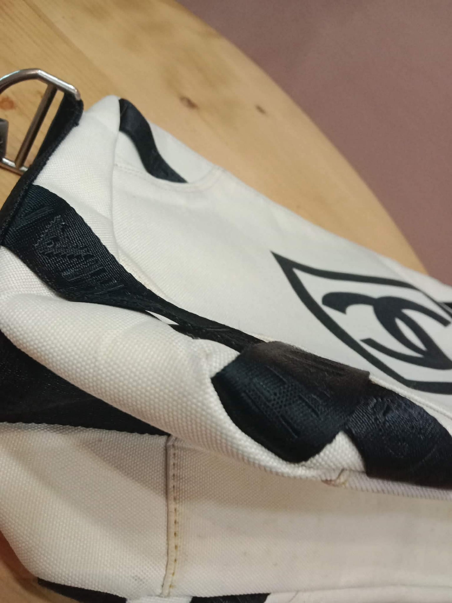 Chanel Sport Line Bag with Interlocking CC Logo Canvas Black/White