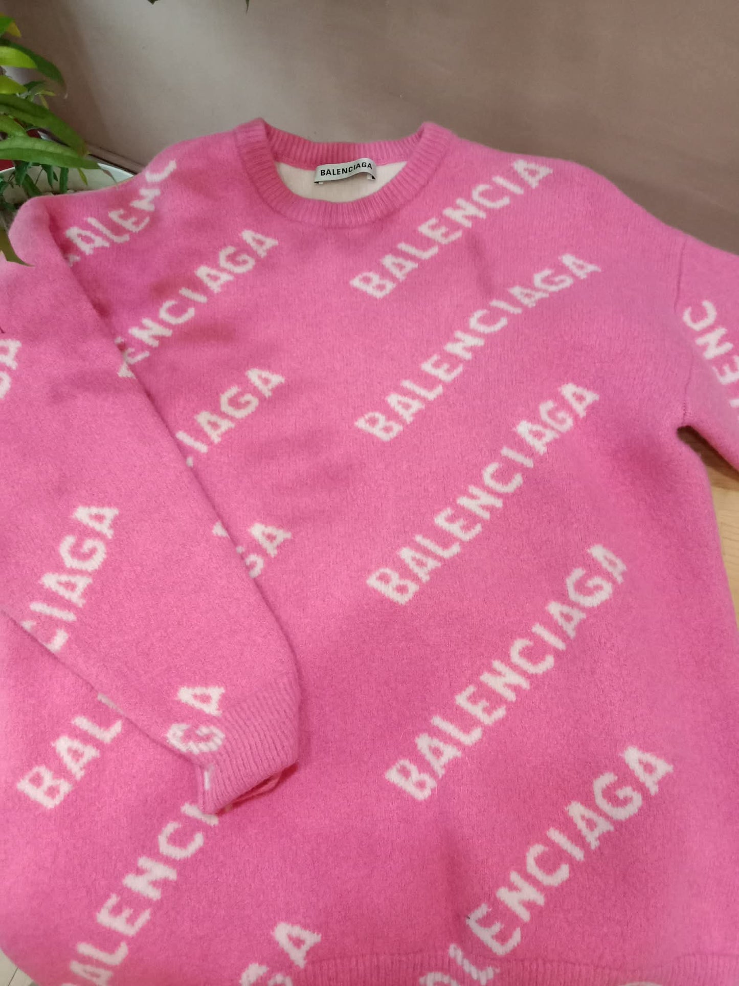Balenciaga Wool Sweater Pink Size Small