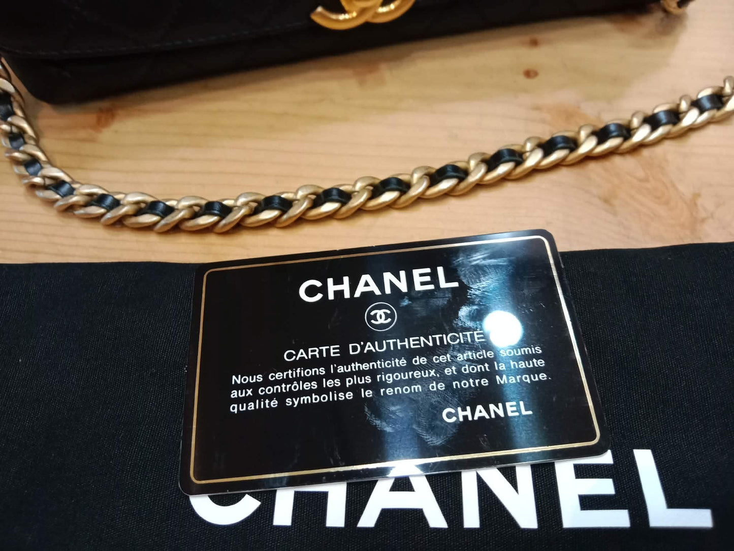 Chanel La Parisienne Quilted Lambskin Tophandle Bag Black Series 30