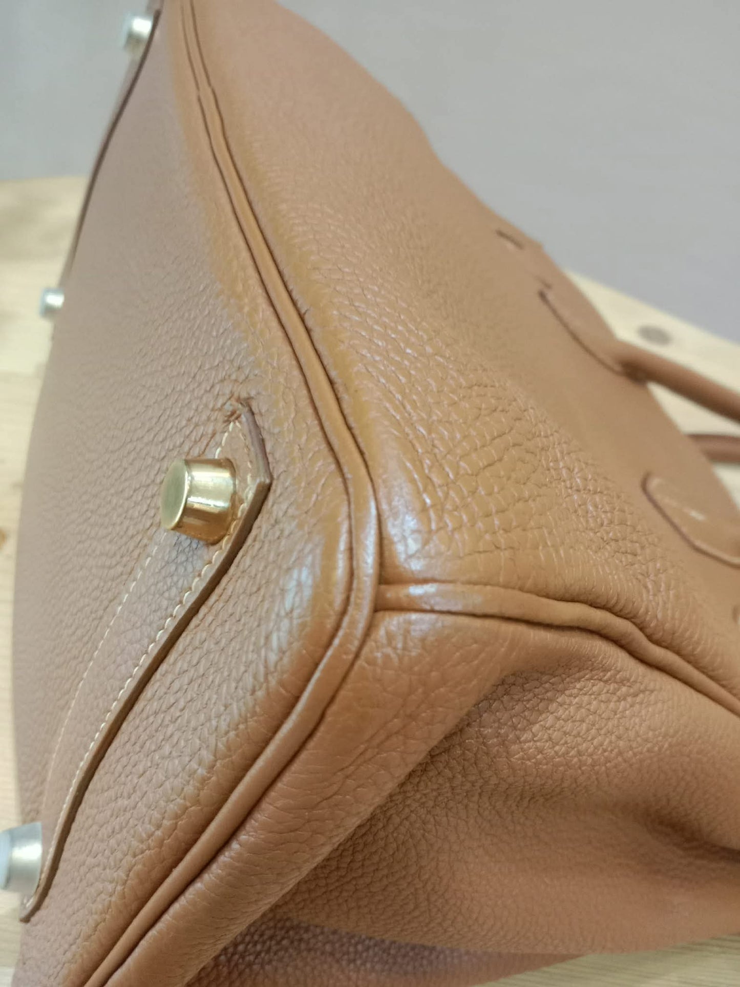 Hermes Birkin 30 Gold on Gold Clemence Stamp E Square 2001