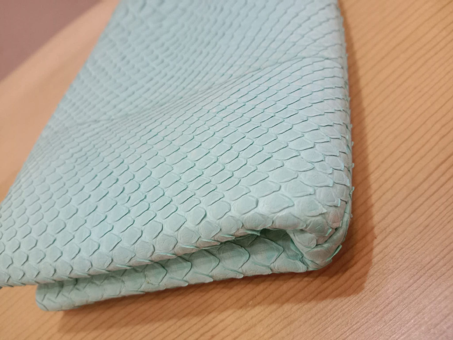 Chanel Mint Green Python Leather Clutch With a Silver-Toned Kiss-Lock Closure Series 15