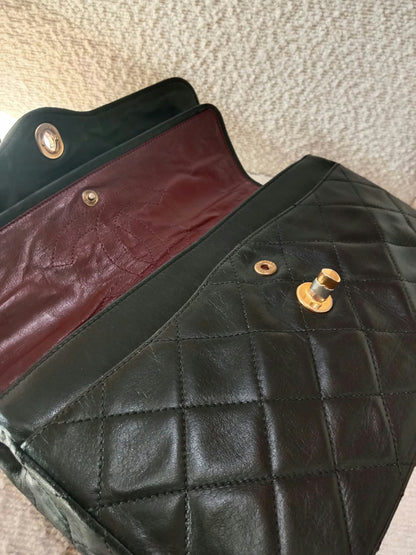 Chanel Quilted Lambskin Paris Double FLap Bag Black Series 2