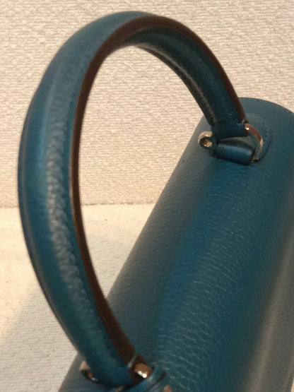 Moynat Rejane Blue Leather Bag