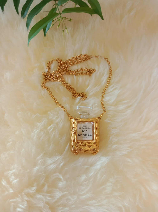 Chanel No. 5 Vintage Perfume Bottle Necklace