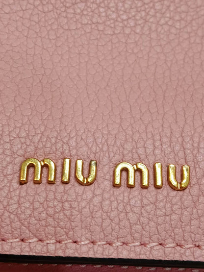 Miu Miu Lady Shoulder Bag Crafted Calfskin Pink