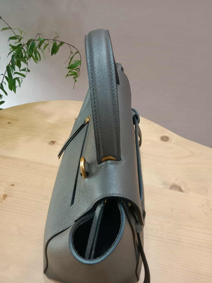 Celine Mini Belt Bag Grey in Grained Calfskin GHW