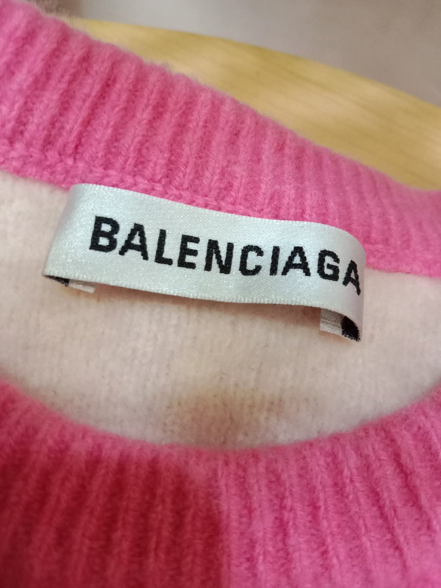 Balenciaga Wool Sweater Pink Size Small