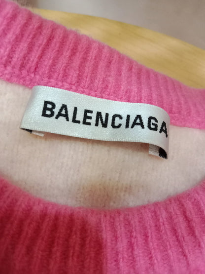Balenciaga Wool Sweater Pink Size Small