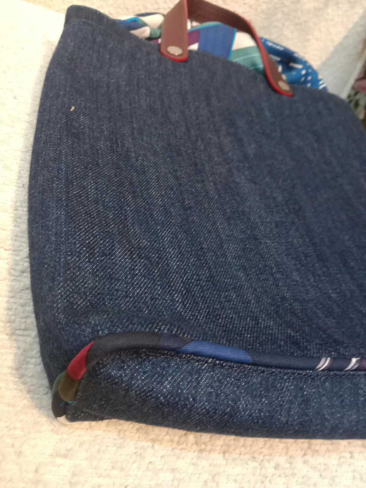 Hermes Petit H Denim Tote