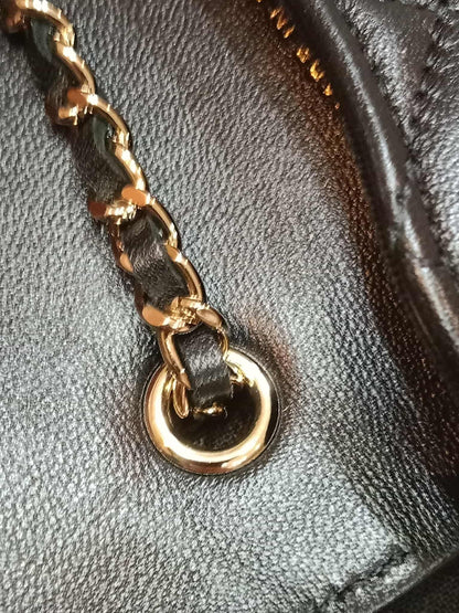 Chanel Bow Chain Belt Bag Black Lambskin Series 31