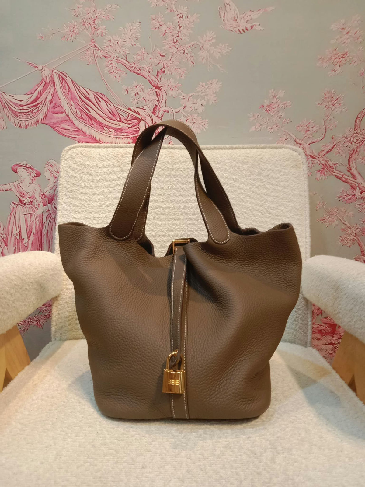 Hermes Picotin 26 Etoupe Clemence Stamp B 2023