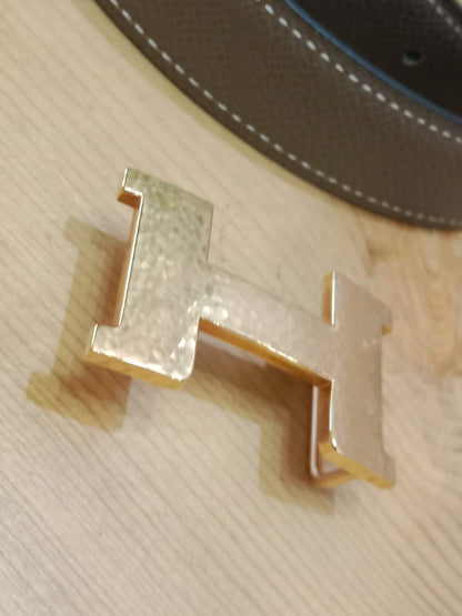 Hermes Mini Constance Reversible Belt Etoupe Stamp Z 2021