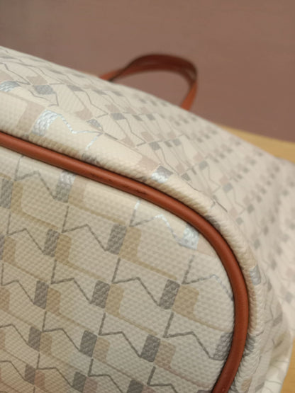 Moynat Paris Oh! Tote Ruban Monogram Canvas Beige