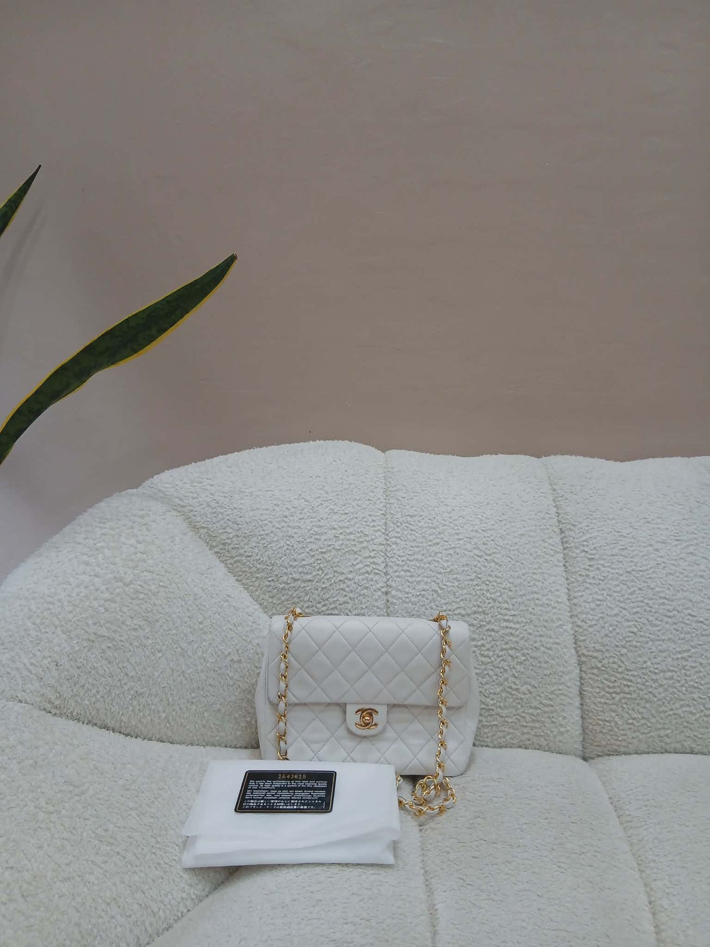 Chanel Matelasse Lambskin Vintage Flap White Series 1