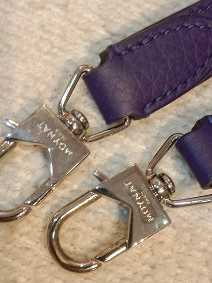 Moynat Rejane Purple Leather Bag