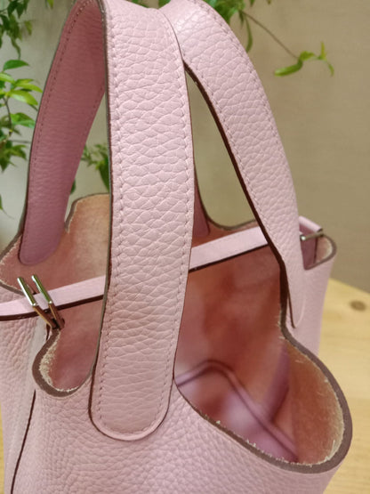 Hermes Picotin Lock 18 Rose Sakura Clemence Stamp Z 2021