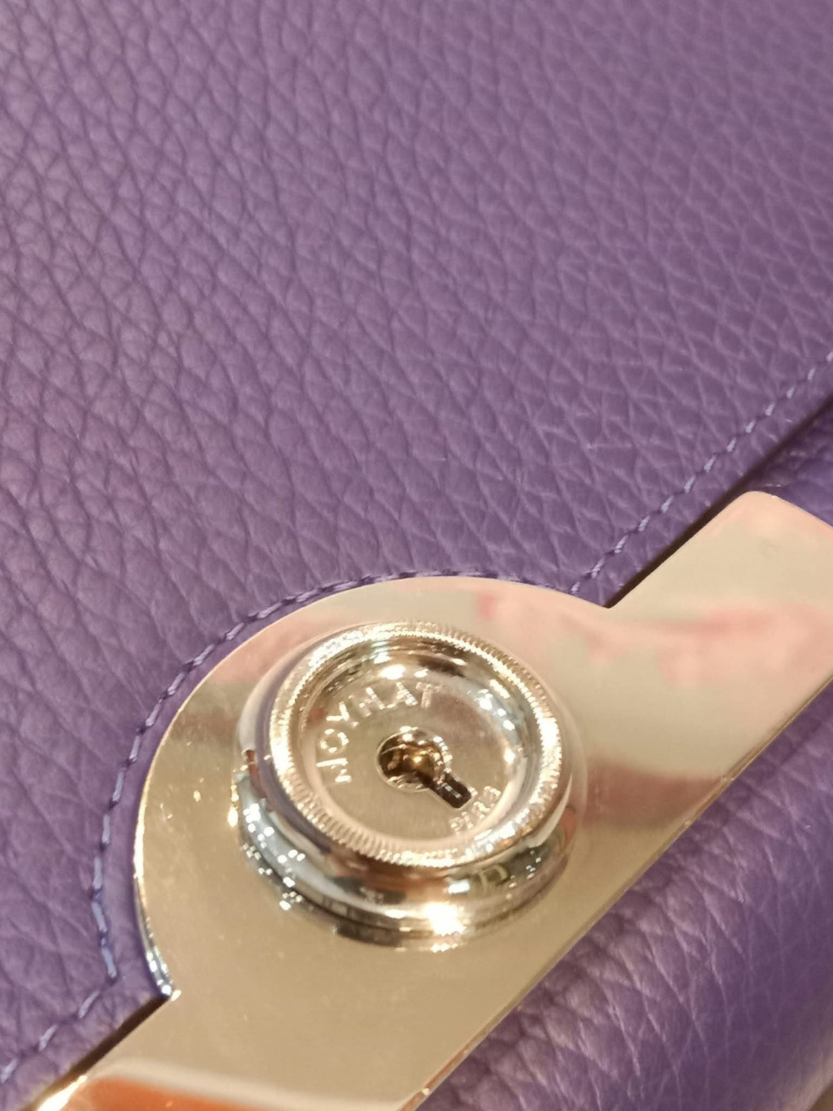 Moynat Rejane Purple Leather Bag