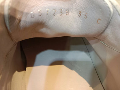 Chanel Interlocking CC Logo Metallic Gold/Beige Lace-up Sneakers with Black Cap Toe Size 35