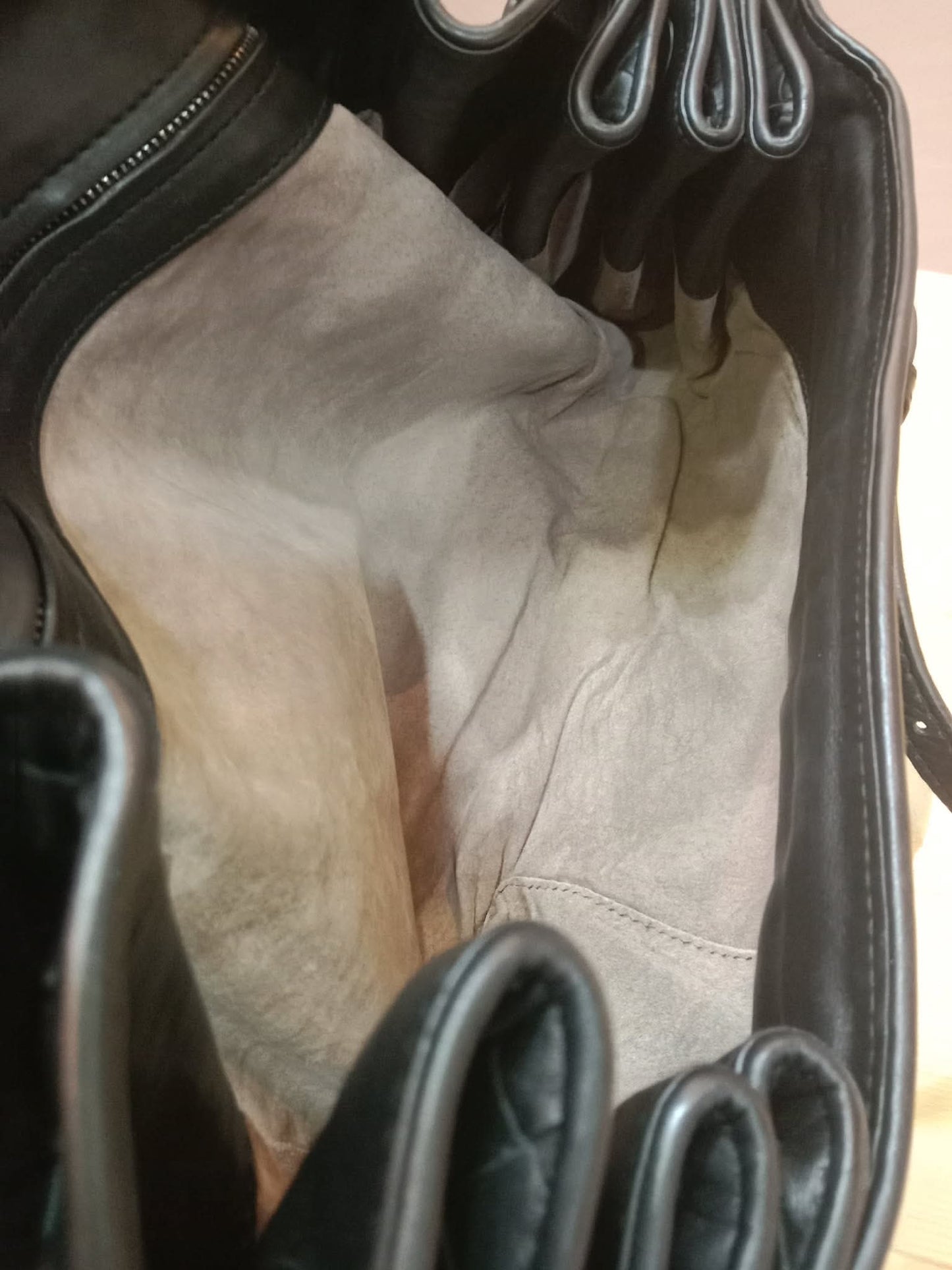 Bottega Veneta Intrecciato Messenger Bag Black