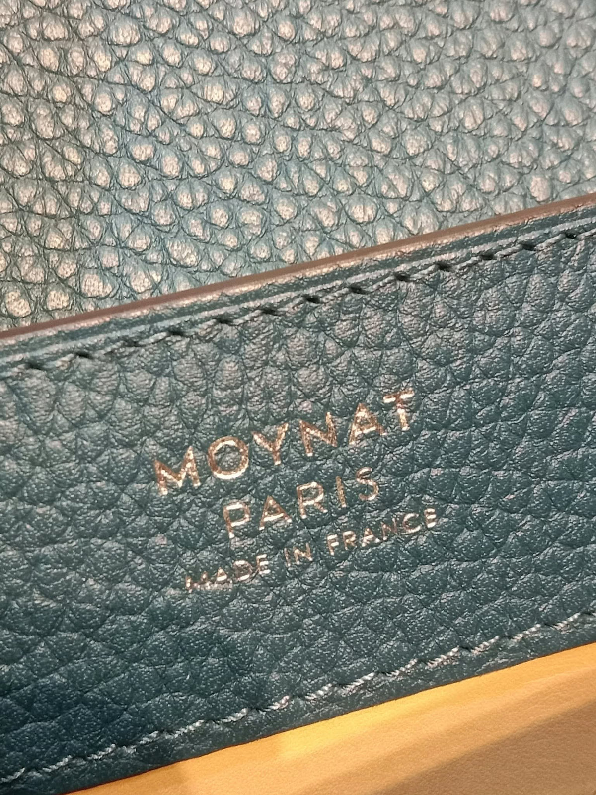 Moynat Rejane Blue Leather Bag
