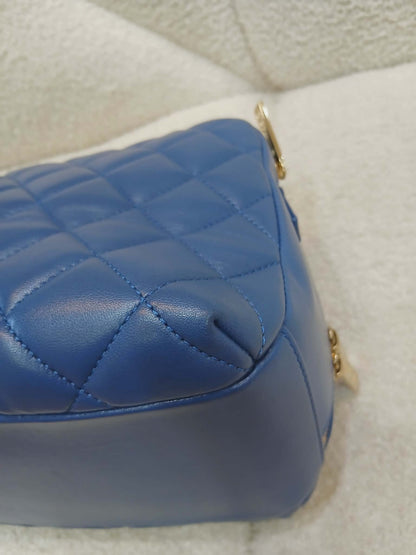 Chanel Quilted Trendy CC Bowler Bag Lambskin Blue Series 23