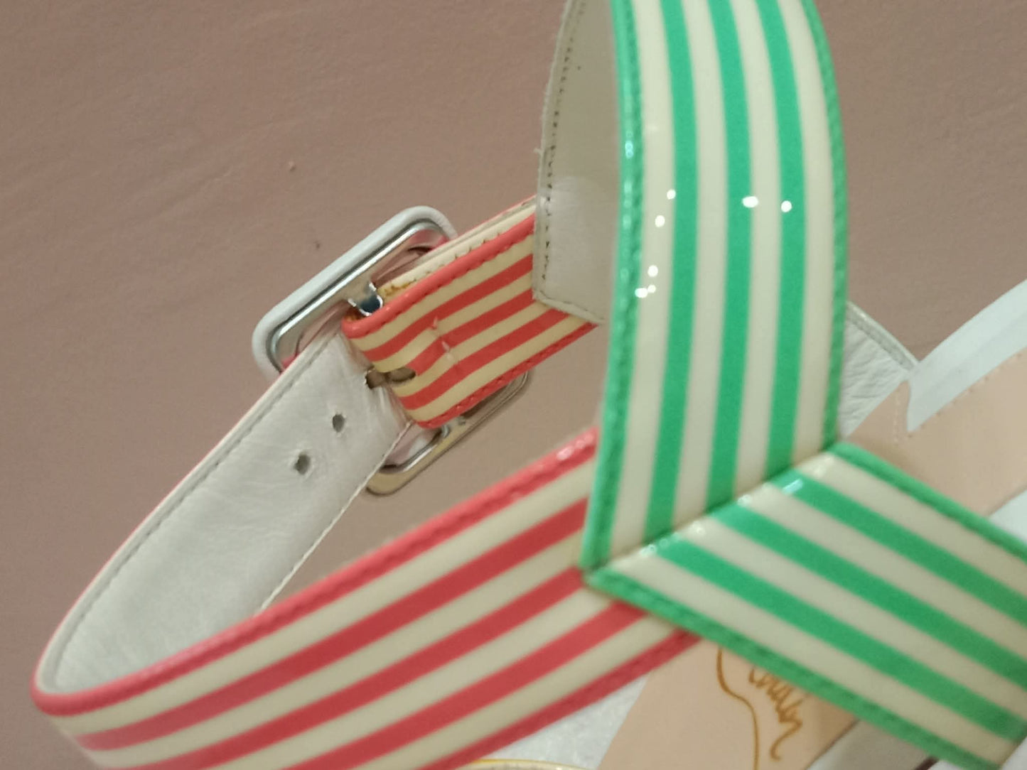 Christian Louboutin "Palavas" Sandals Patent Size 36