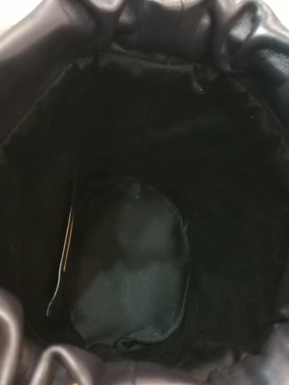 Saint Laurent Alix Stripes Quilted Leather Bucket Bag Bicolor Beige/Black