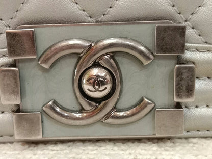 Chanel Le Boy Lambskin Old Medium Gray Series 20