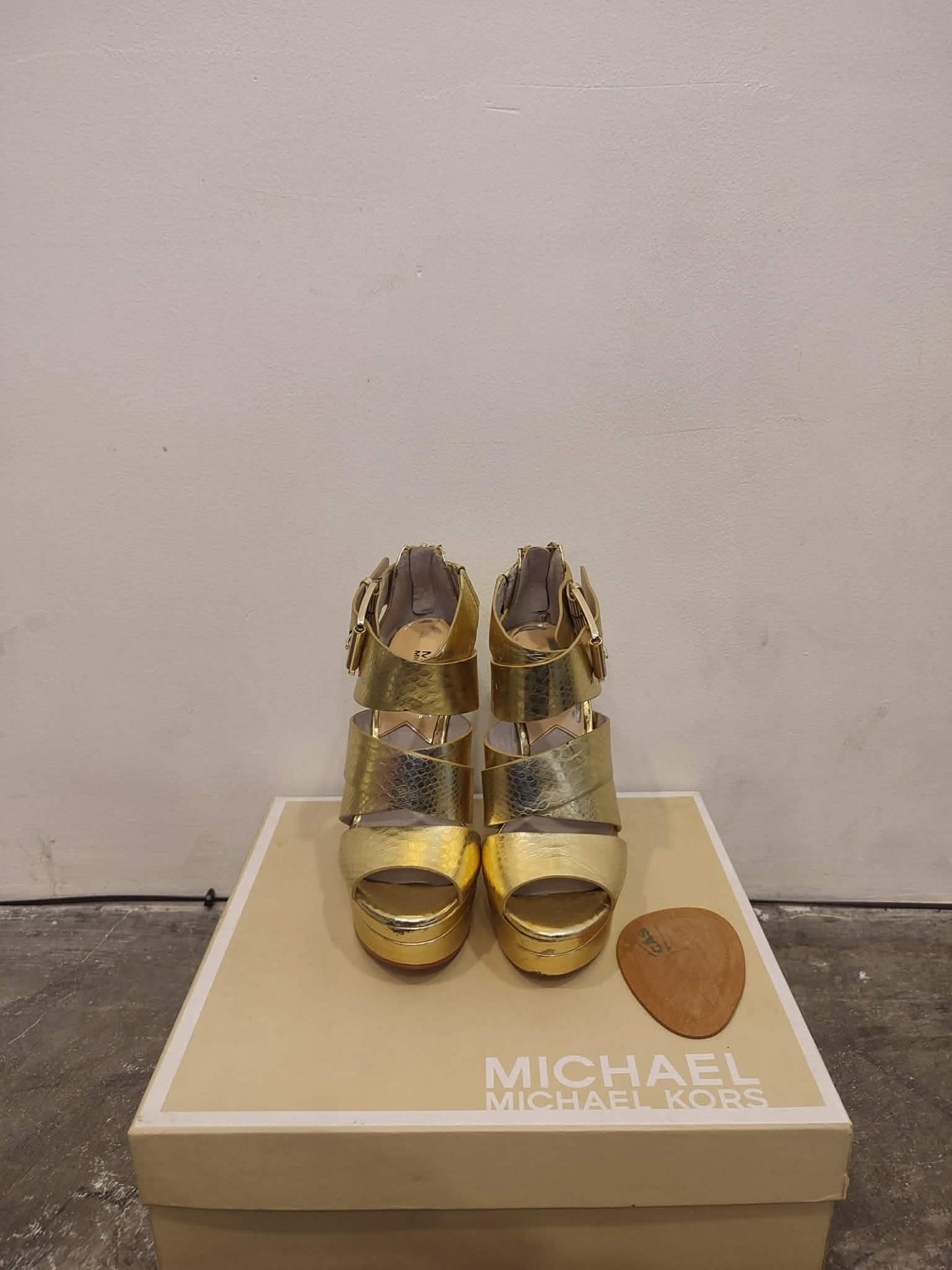 Michael Kors Axton Platform Embossed Leather 5M
